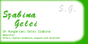 szabina gelei business card